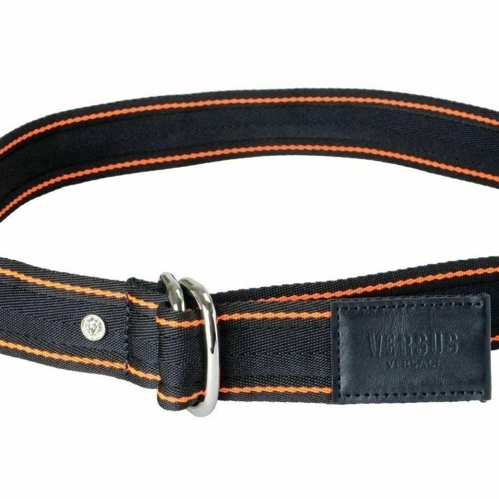 Versace Versus Leather Trim Women's Belt